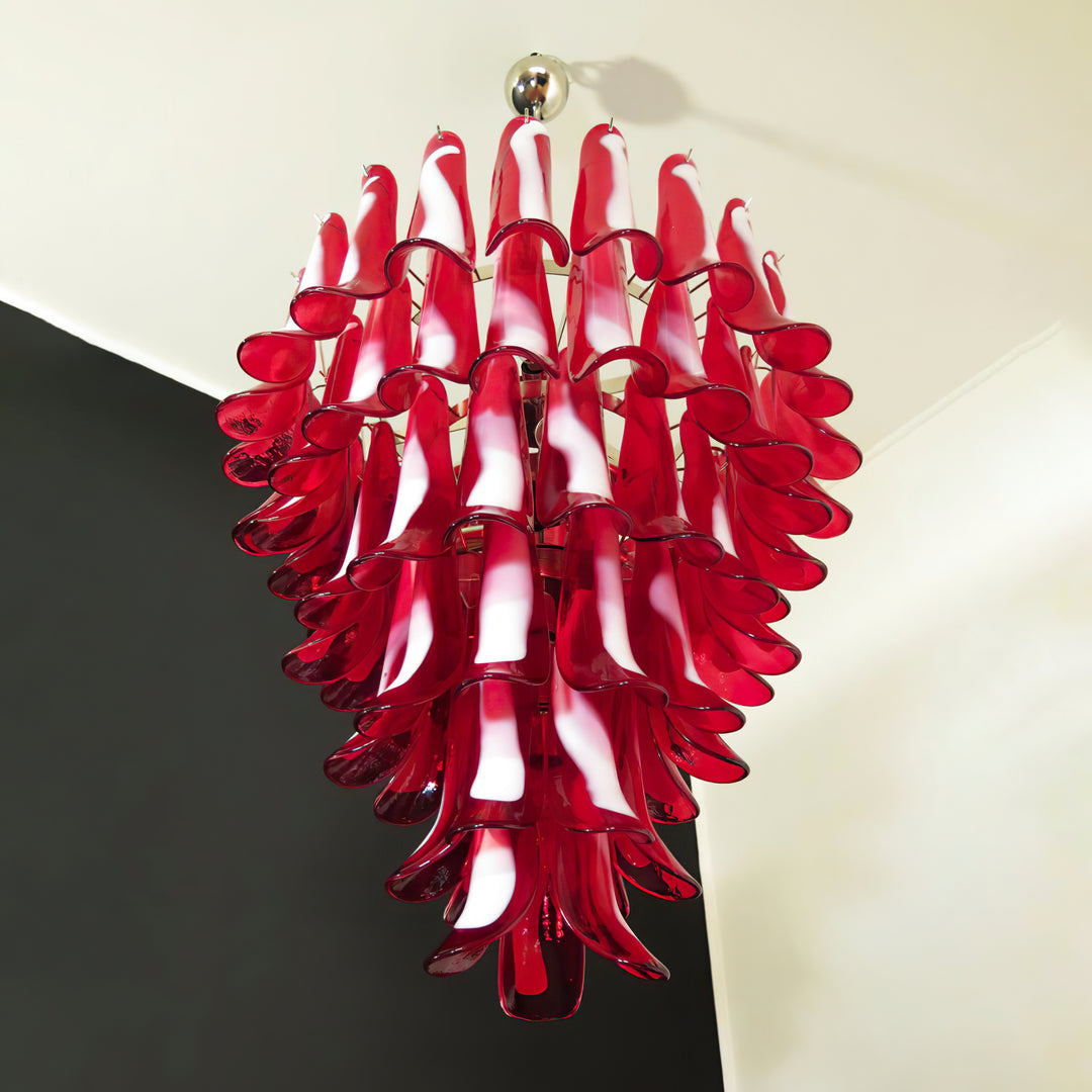Large Vintage Murano Petal Chandelier