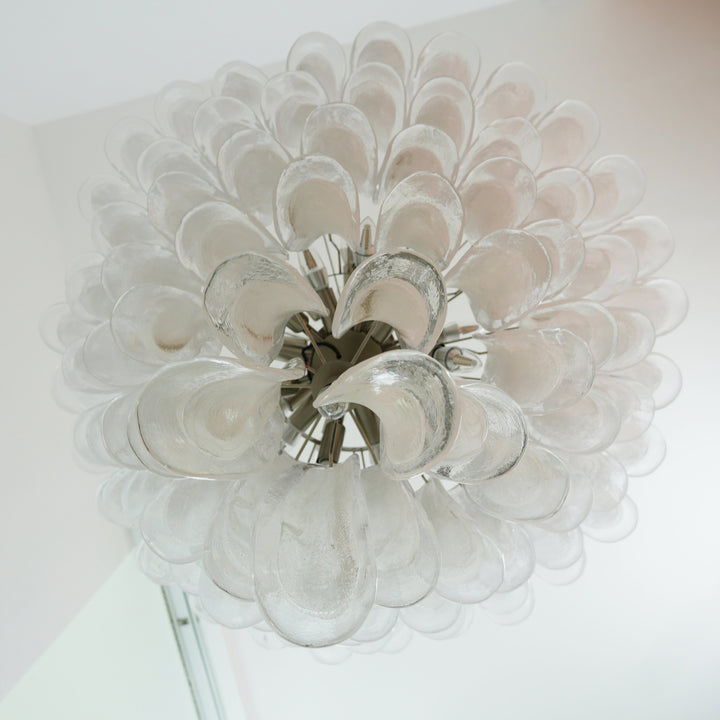 Large Vintage Murano Petal Chandelier