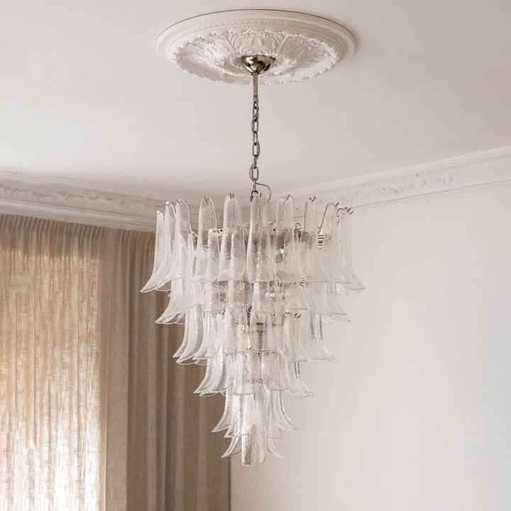 Large Vintage Murano Petal Chandelier