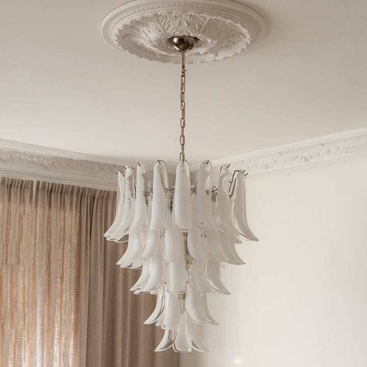 Large Vintage Murano Petal Chandelier