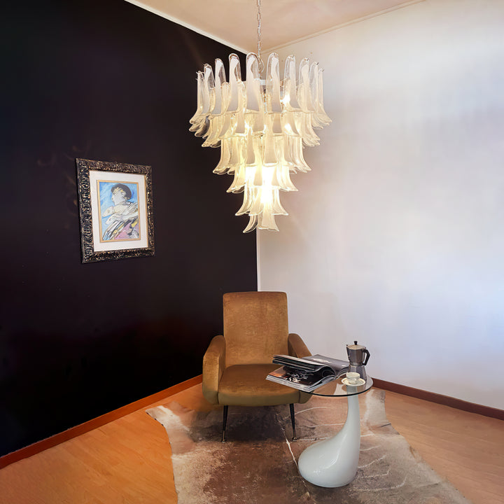 Large Vintage Murano Petal Chandelier