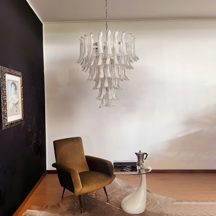 Large Vintage Murano Petal Chandelier