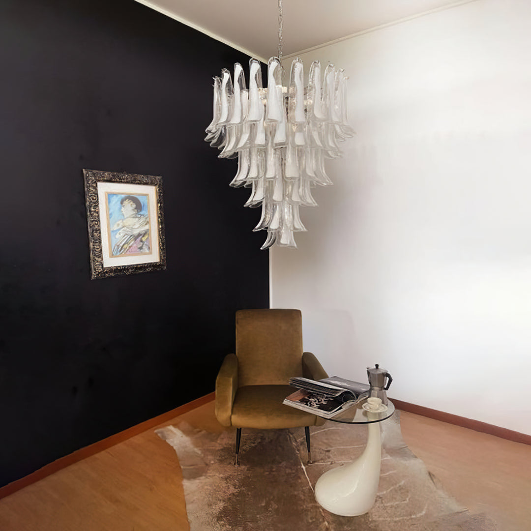 Large Vintage Murano Petal Chandelier
