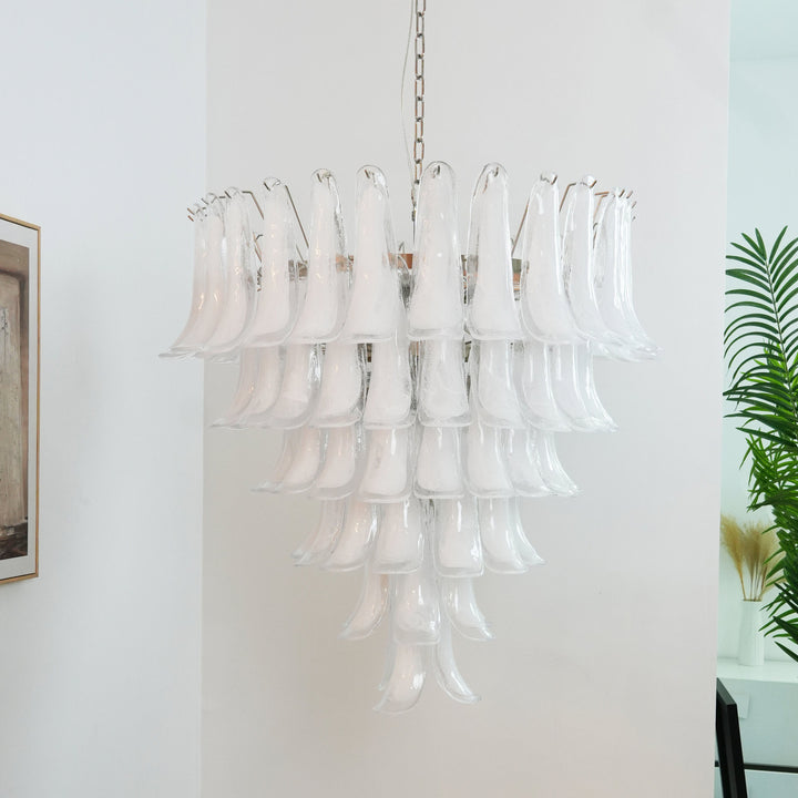 Large Vintage Murano Petal Chandelier
