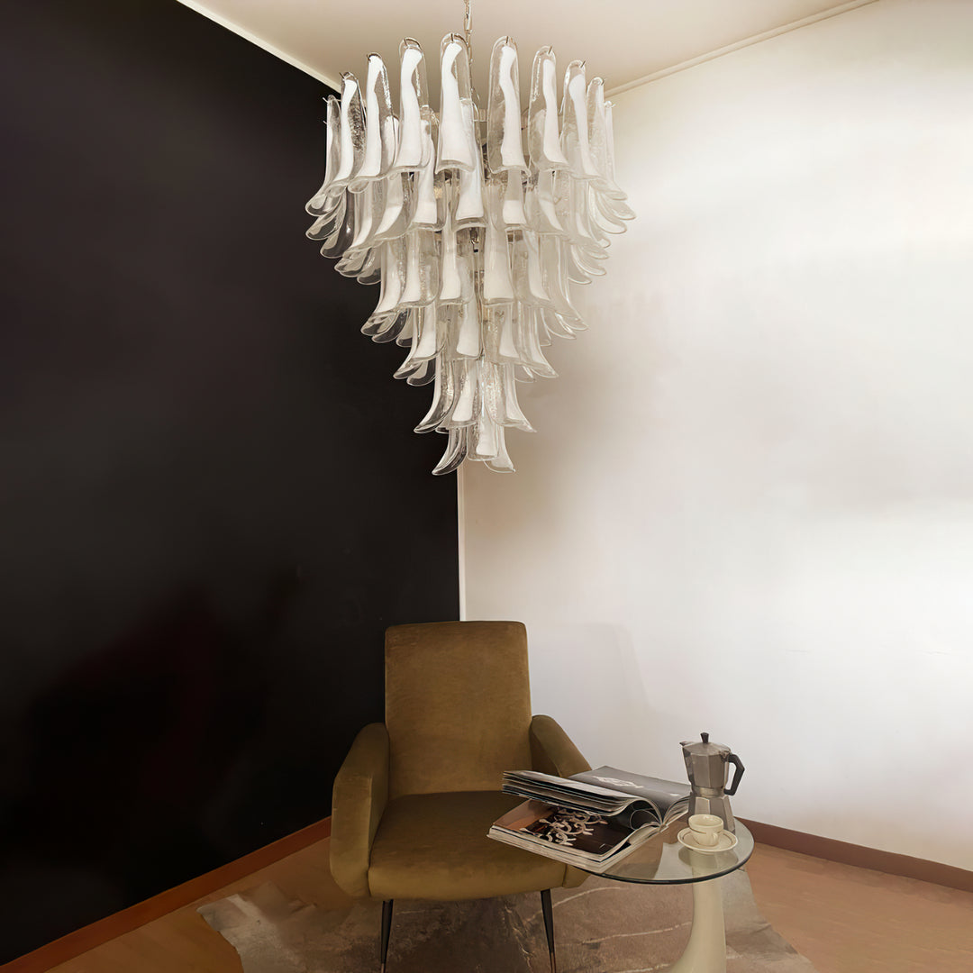 Large Vintage Murano Petal Chandelier