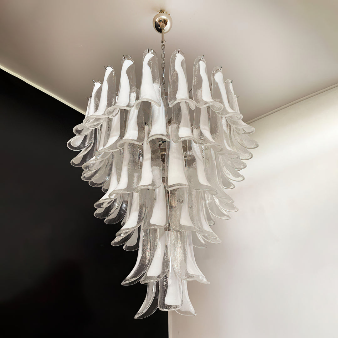 Large Vintage Murano Petal Chandelier