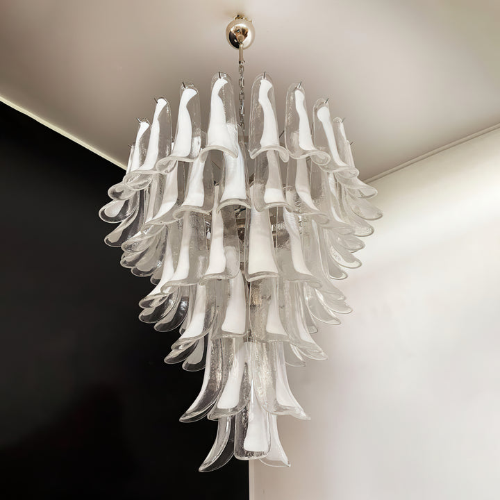Large Vintage Murano Petal Chandelier