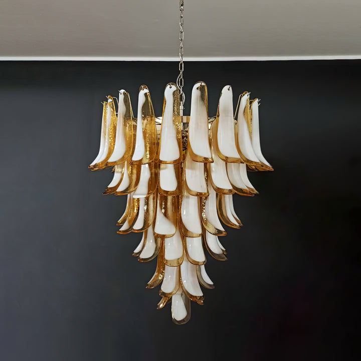 Large Vintage Murano Petal Chandelier