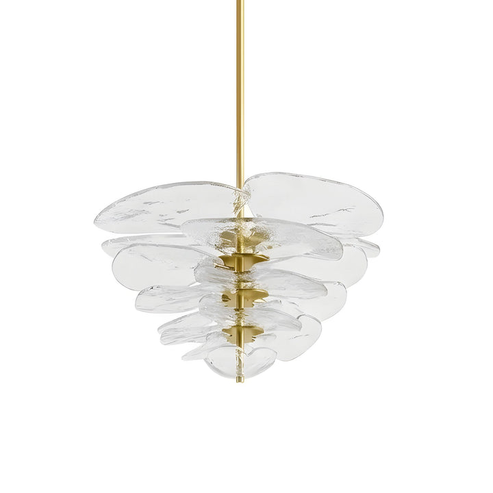 Lotus Leaf Layered Glass Chandelier