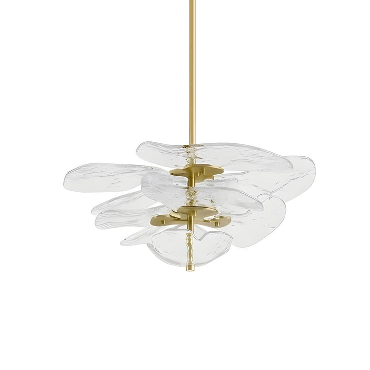Lotus Leaf Layered Glass Chandelier