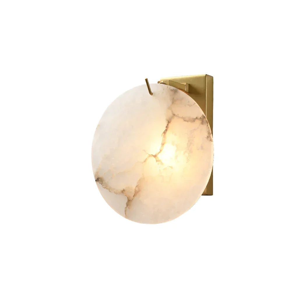 Luxury Alabaster Round Wall Light