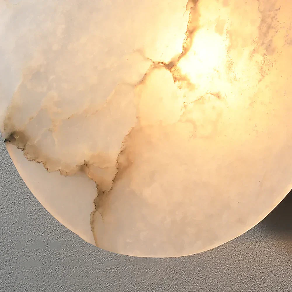 Luxury Alabaster Round Wall Light