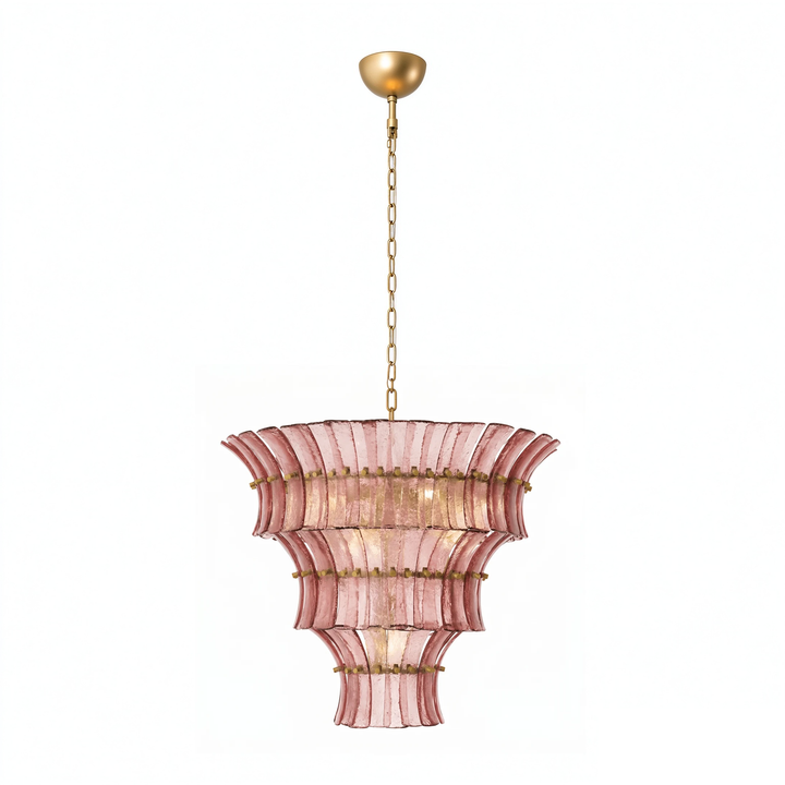 Marisol Tiered Fluted Glass Chandelier