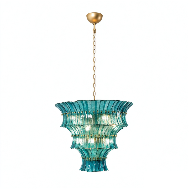 Marisol Tiered Fluted Glass Chandelier