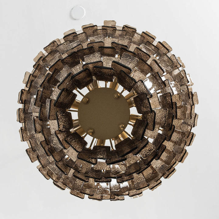 Marisol Tiered Fluted Glass Chandelier