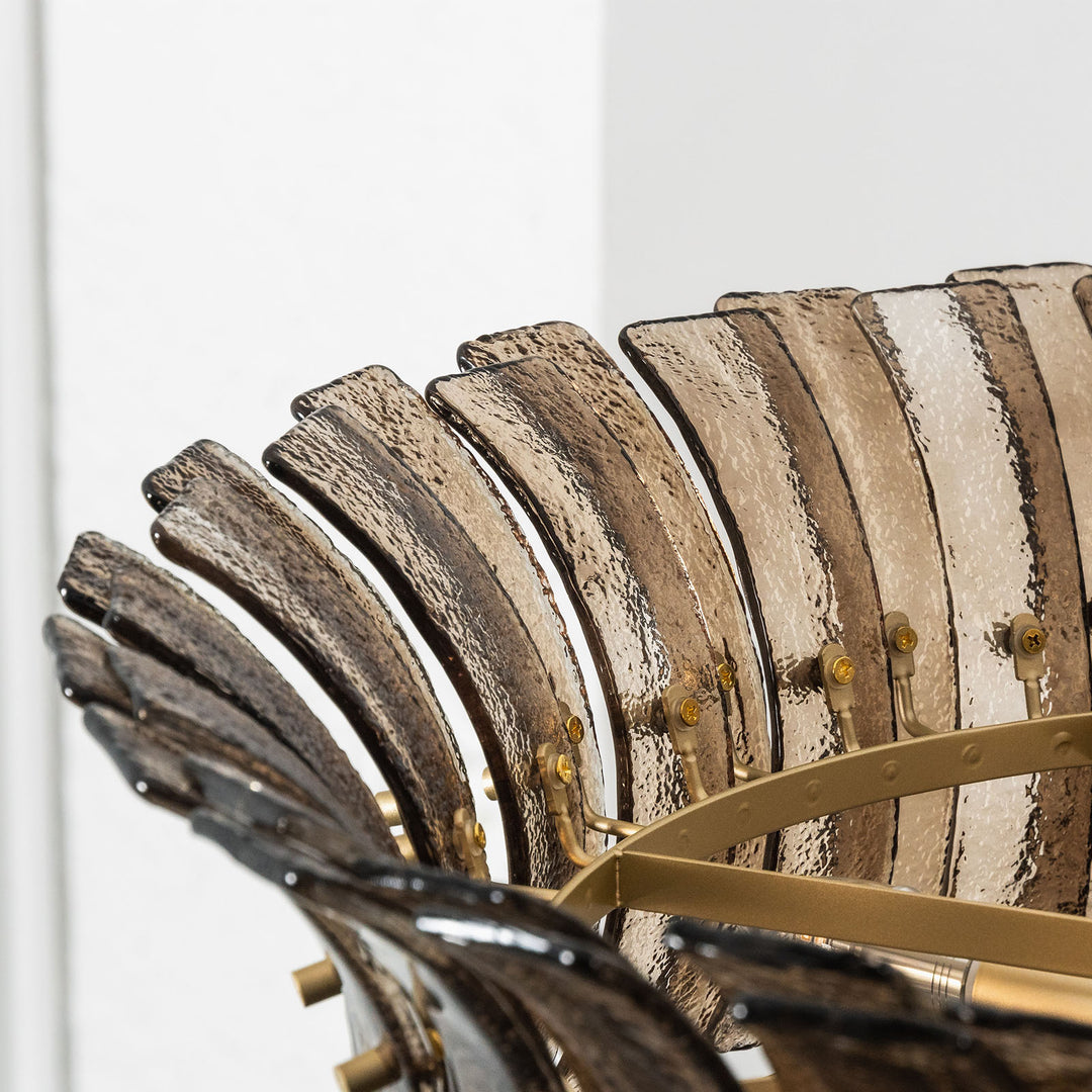 Marisol Tiered Fluted Glass Chandelier