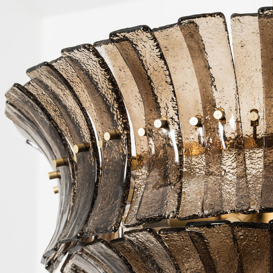 Marisol Tiered Fluted Glass Chandelier