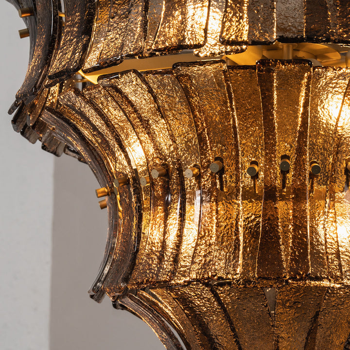 Marisol Tiered Fluted Glass Chandelier
