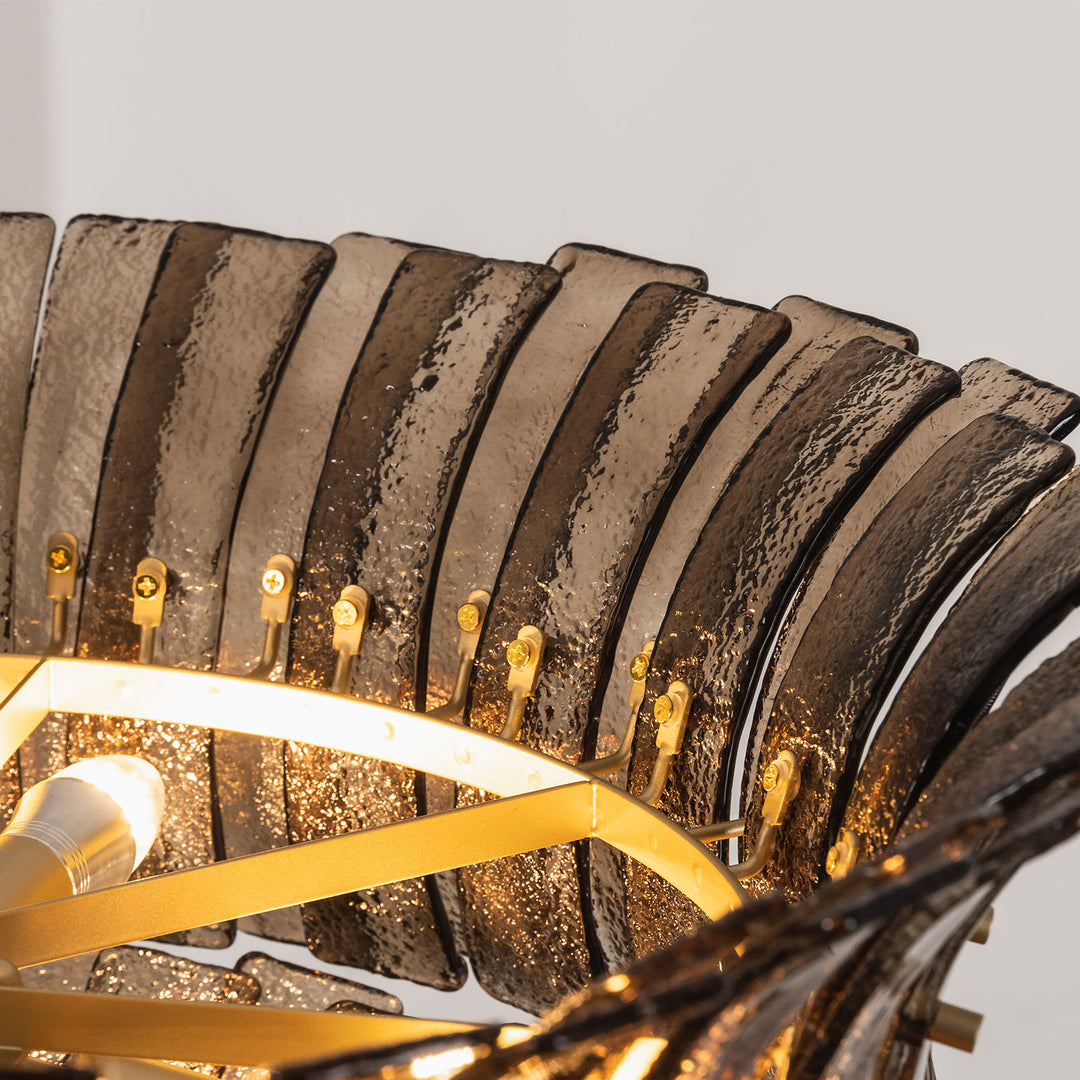 Marisol Tiered Fluted Glass Chandelier