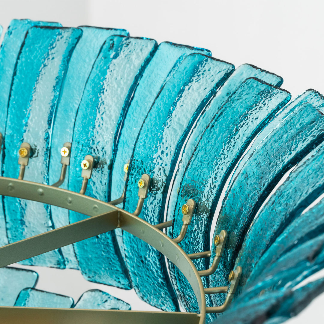 Marisol Tiered Fluted Glass Chandelier