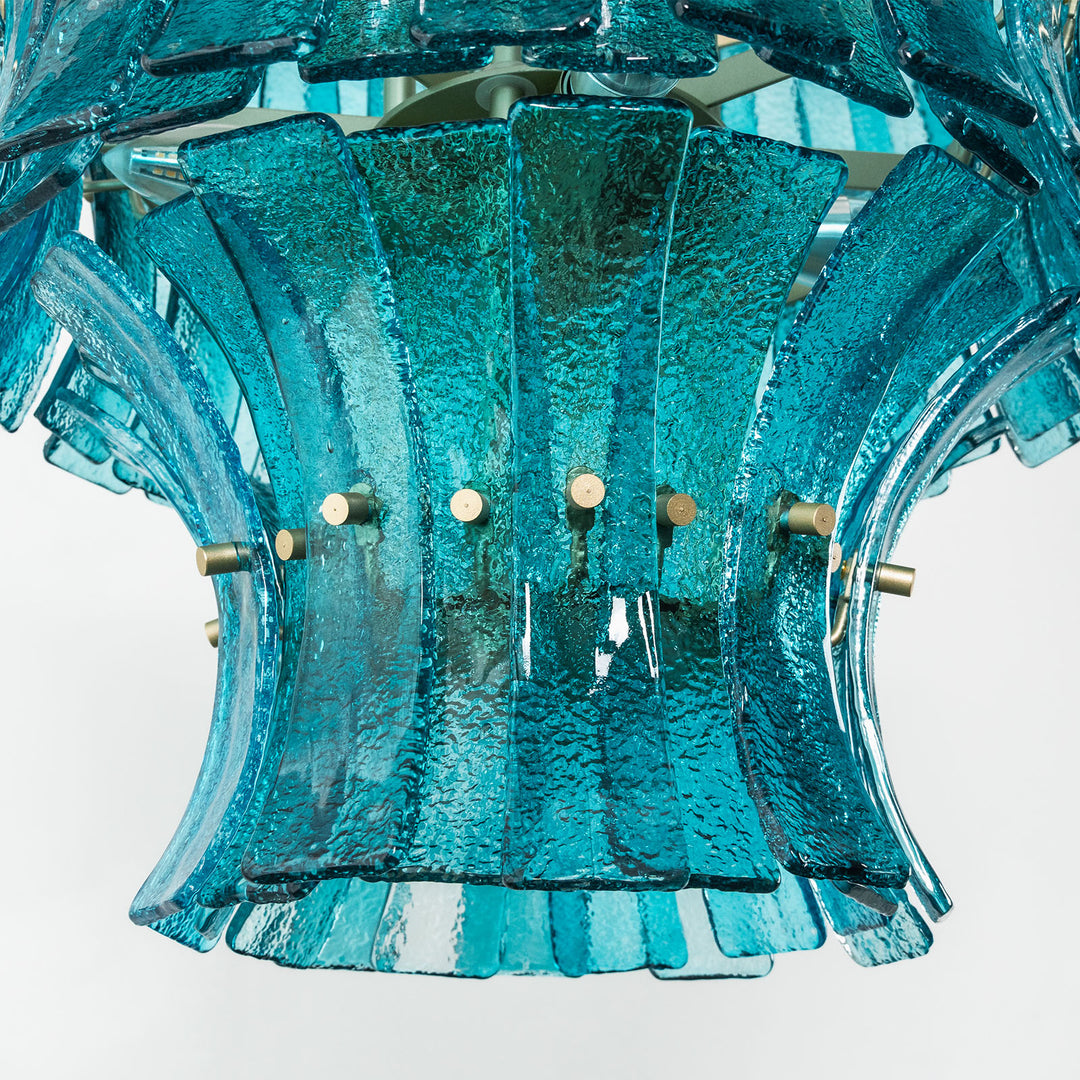 Marisol Tiered Fluted Glass Chandelier