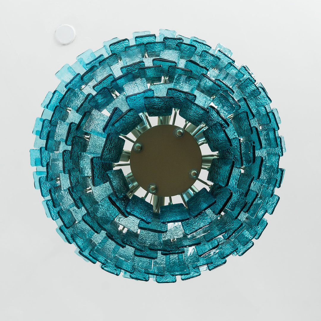 Marisol Tiered Fluted Glass Chandelier