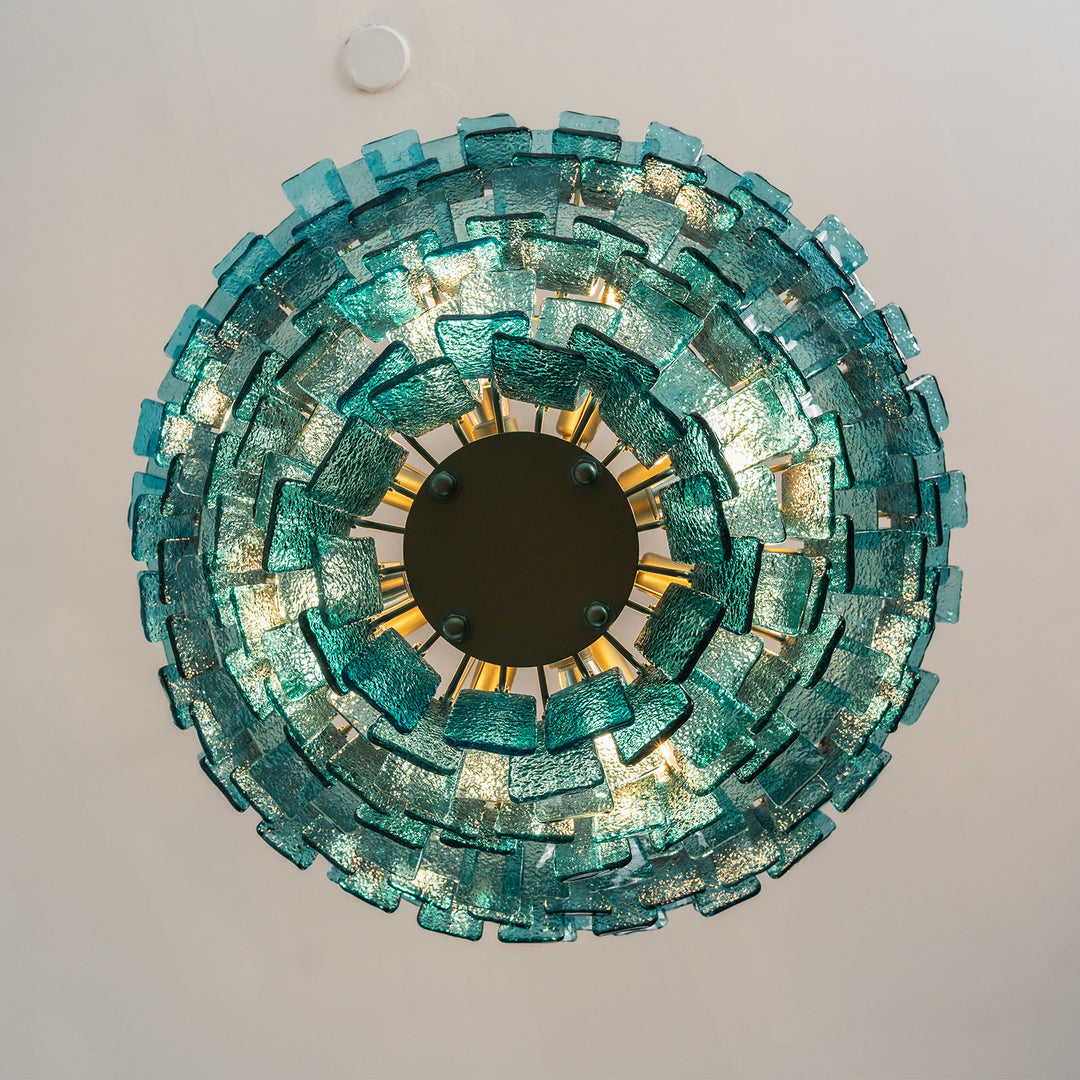Marisol Tiered Fluted Glass Chandelier