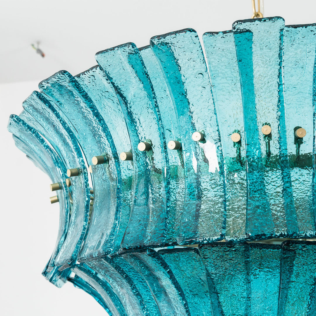 Marisol Tiered Fluted Glass Chandelier