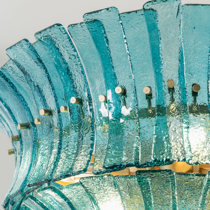 Marisol Tiered Fluted Glass Chandelier