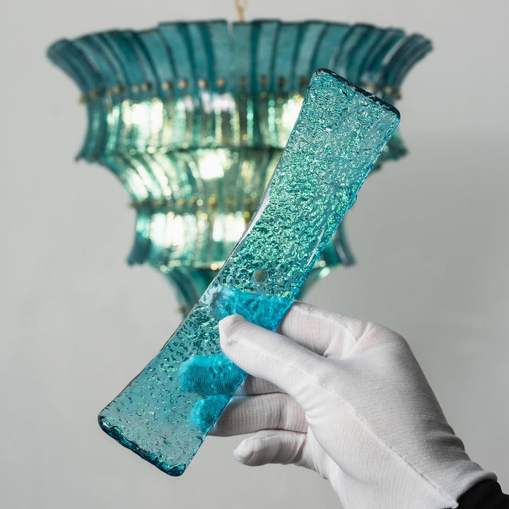 Marisol Tiered Fluted Glass Chandelier