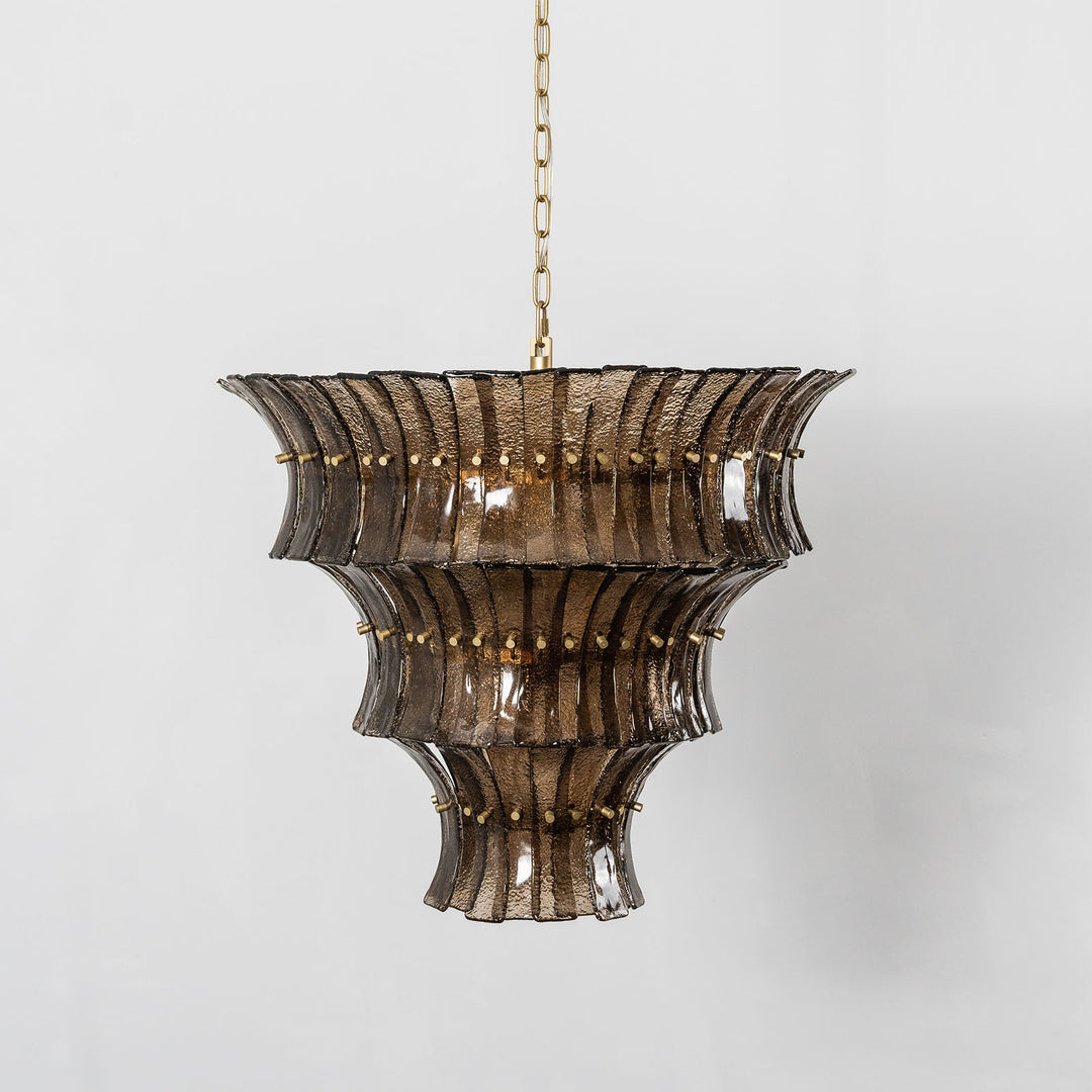 Marisol Tiered Fluted Glass Chandelier