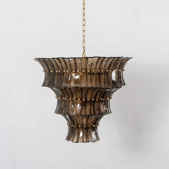 Marisol Tiered Fluted Glass Chandelier
