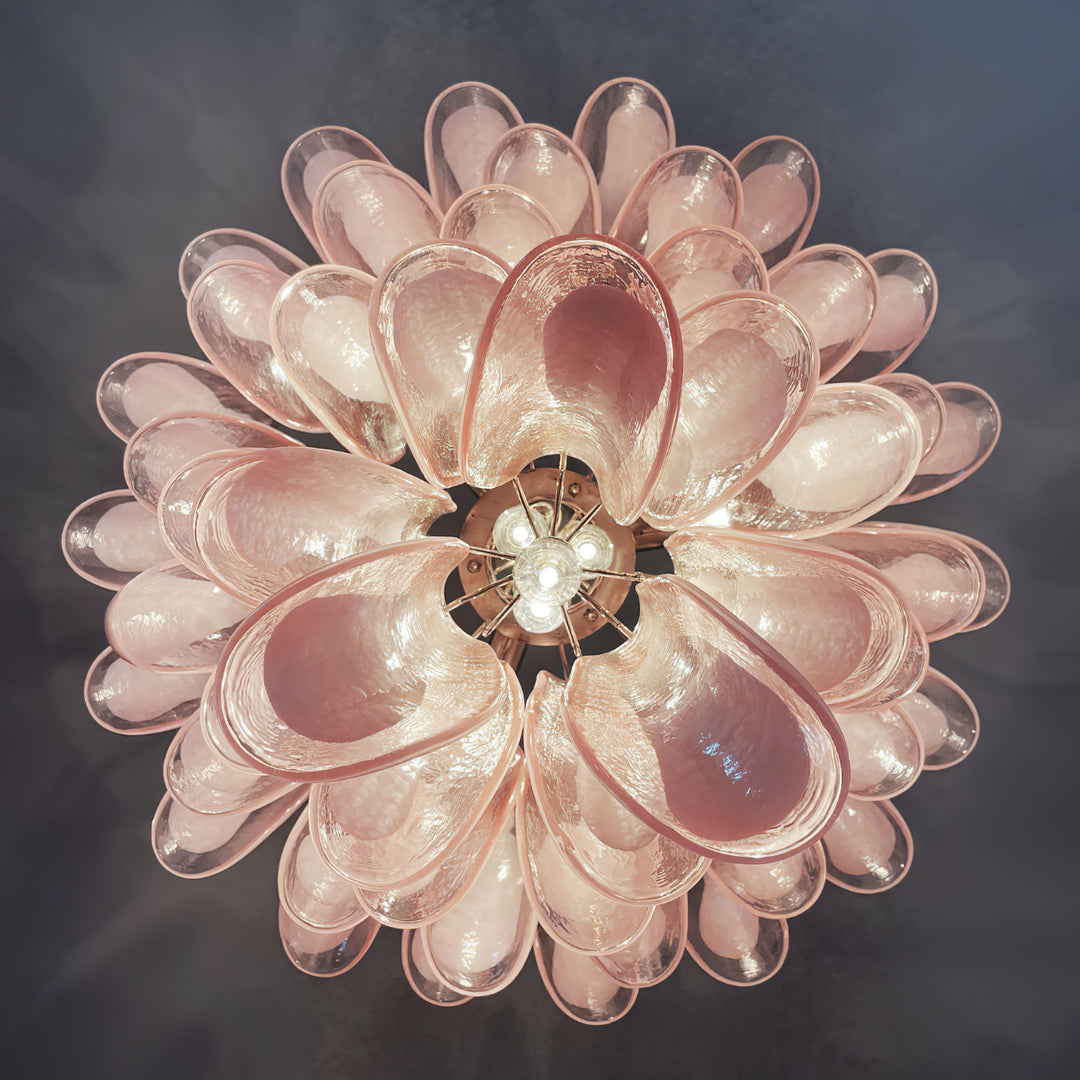 Mid Century Petals Murano Chandelier