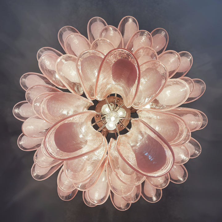 Mid Century Petals Murano Chandelier