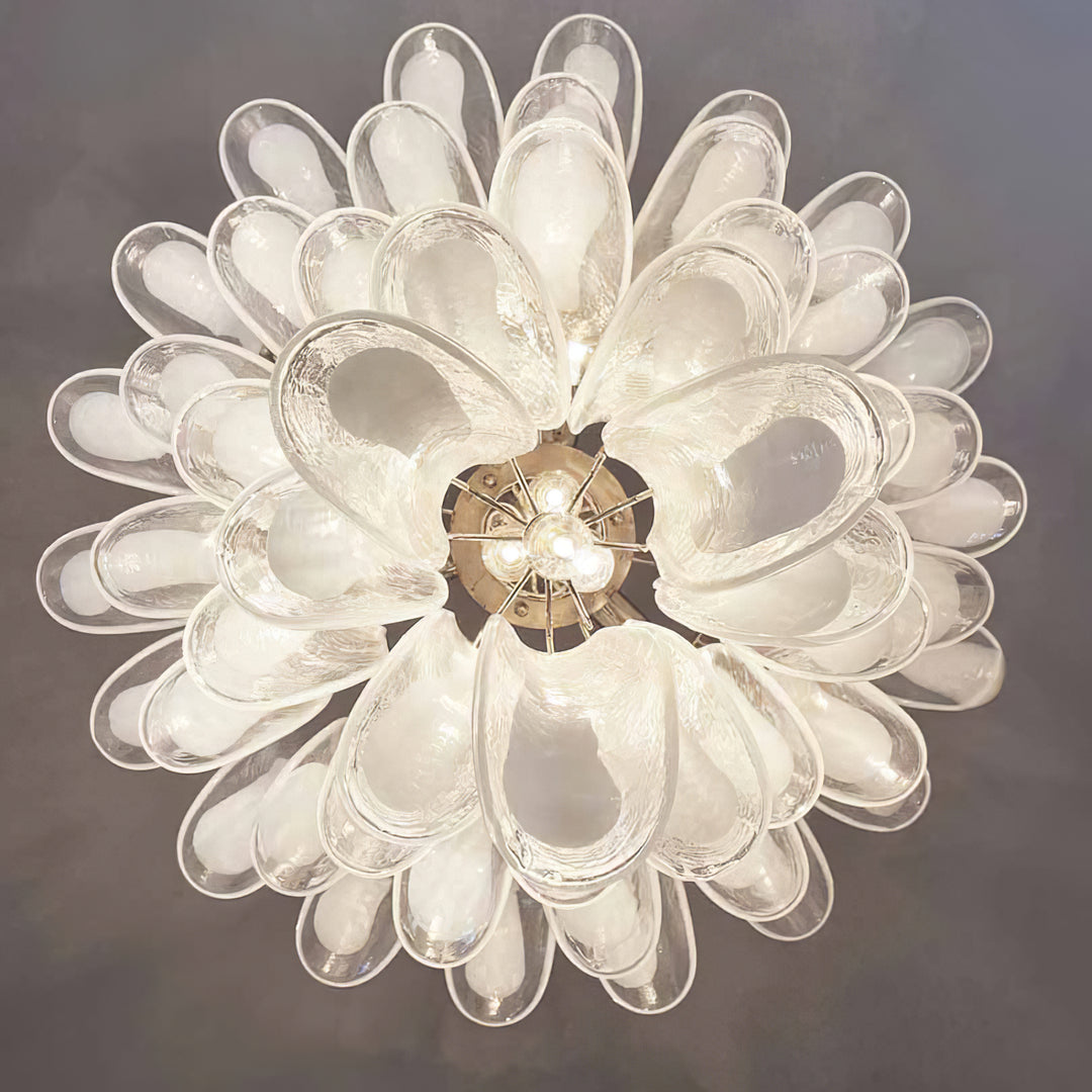 Mid Century Petals Murano Chandelier