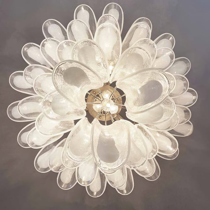 Mid Century Petals Murano Chandelier