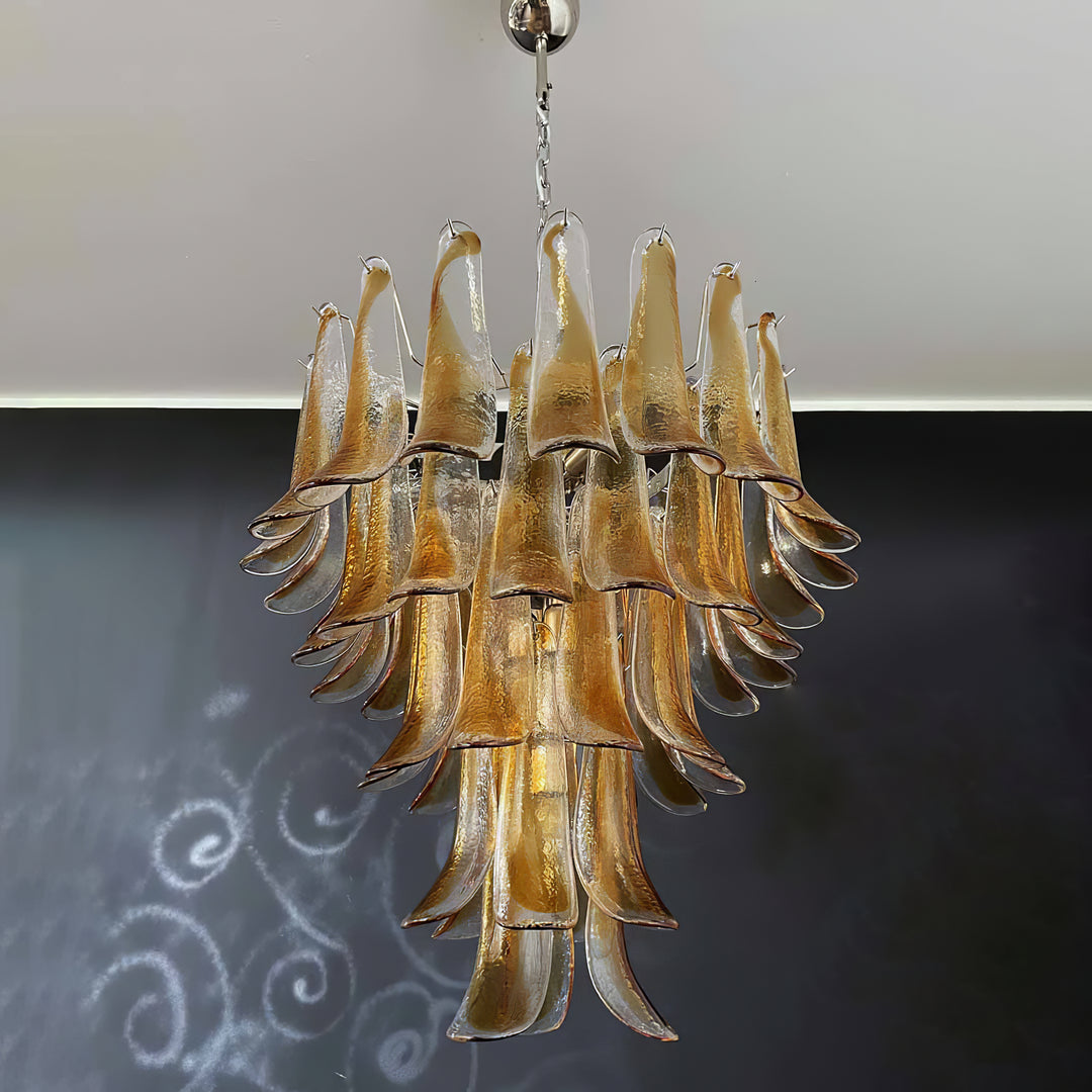 Mid Century Petals Murano Chandelier