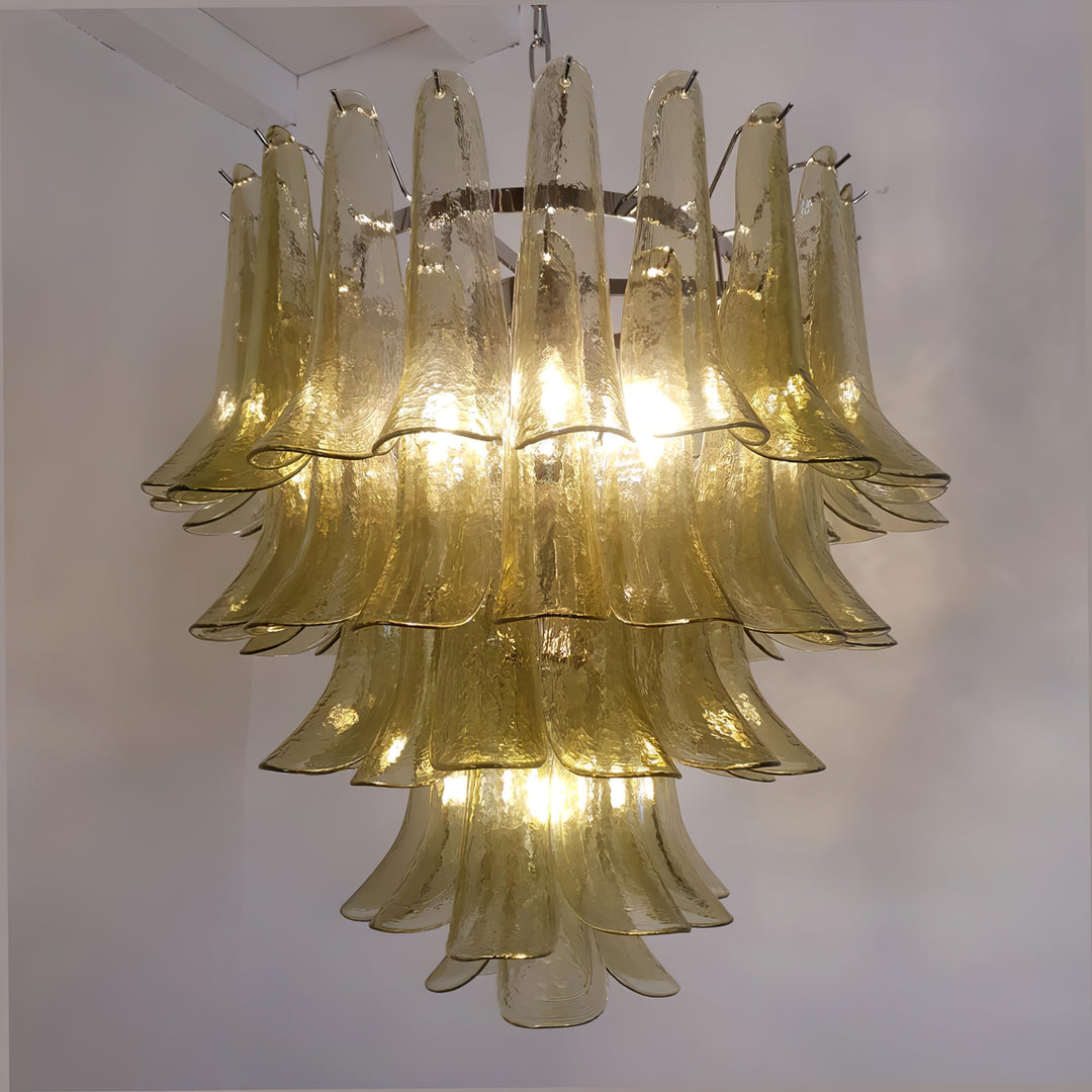 Mid Century Petals Murano Chandelier
