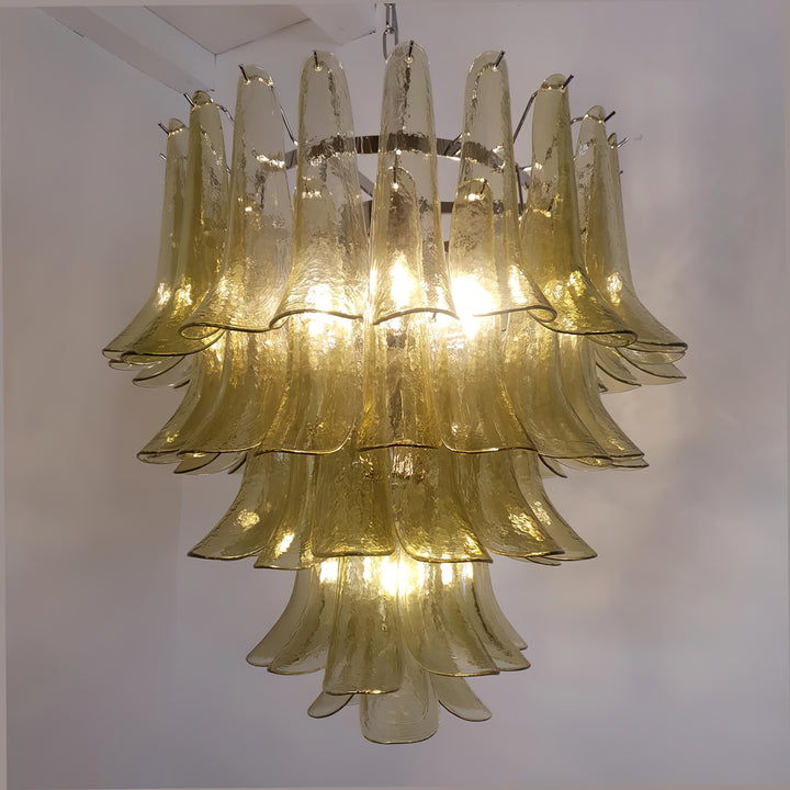Mid Century Petals Murano Chandelier