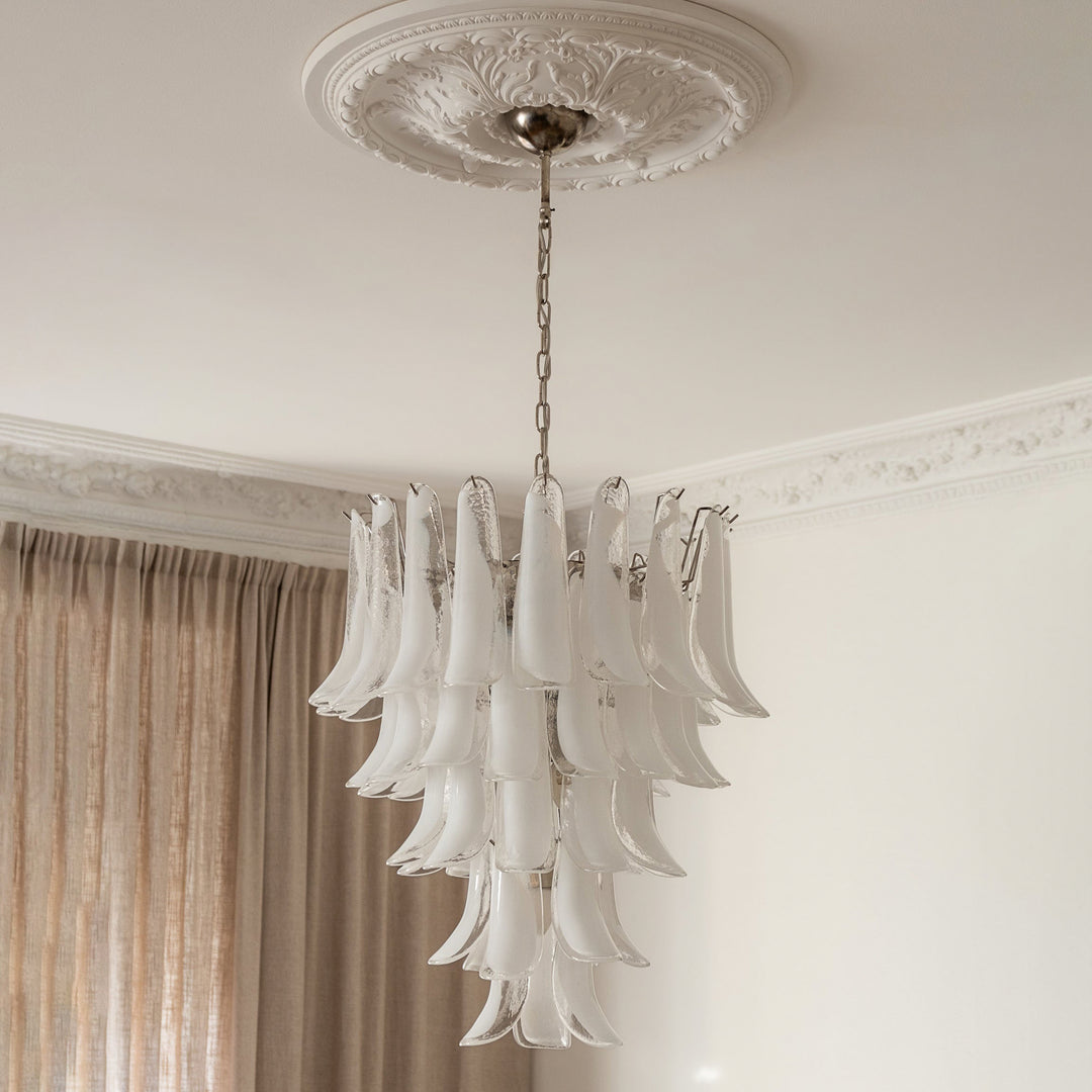 Mid Century Petals Murano Chandelier