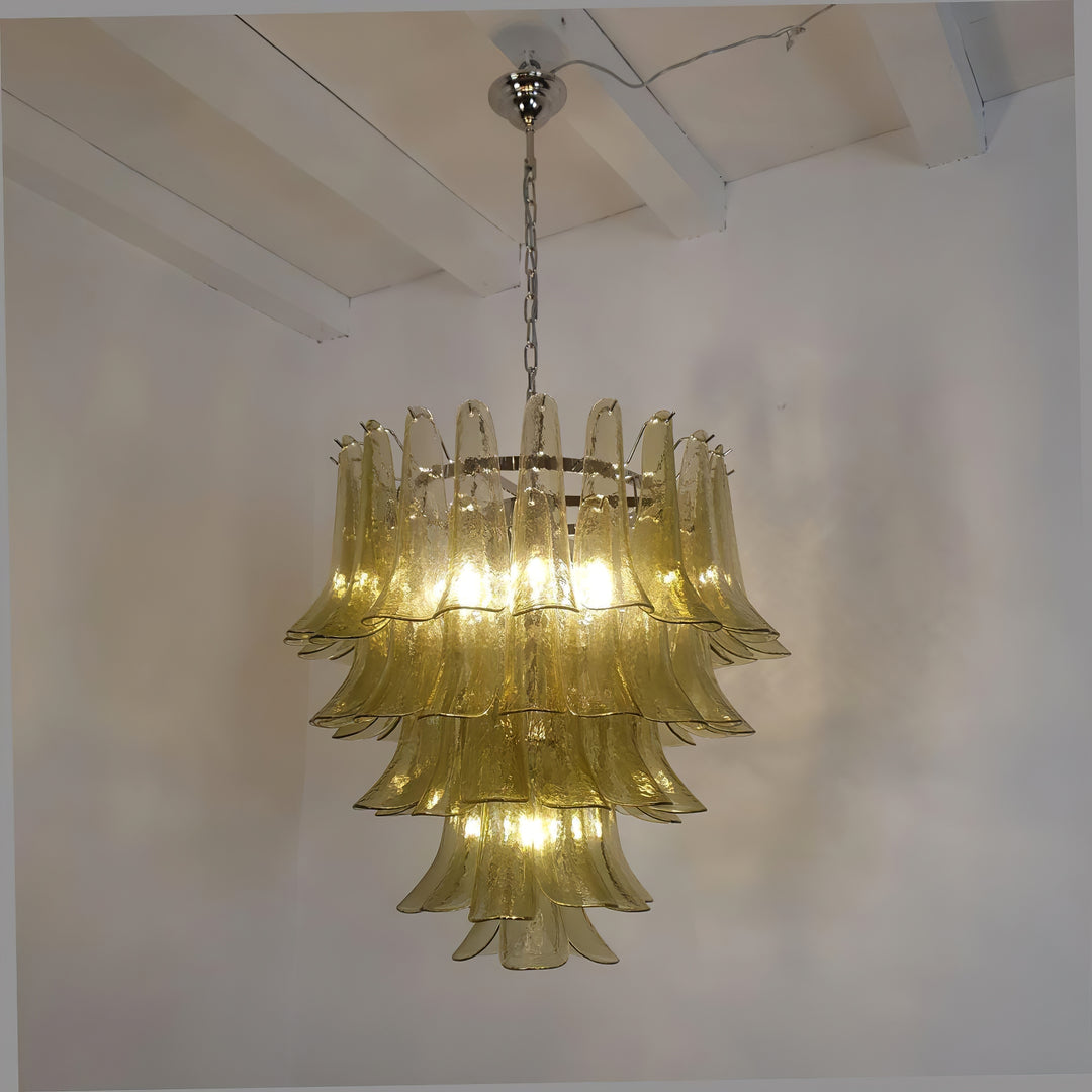 Mid Century Petals Murano Chandelier