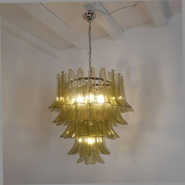 Mid Century Petals Murano Chandelier