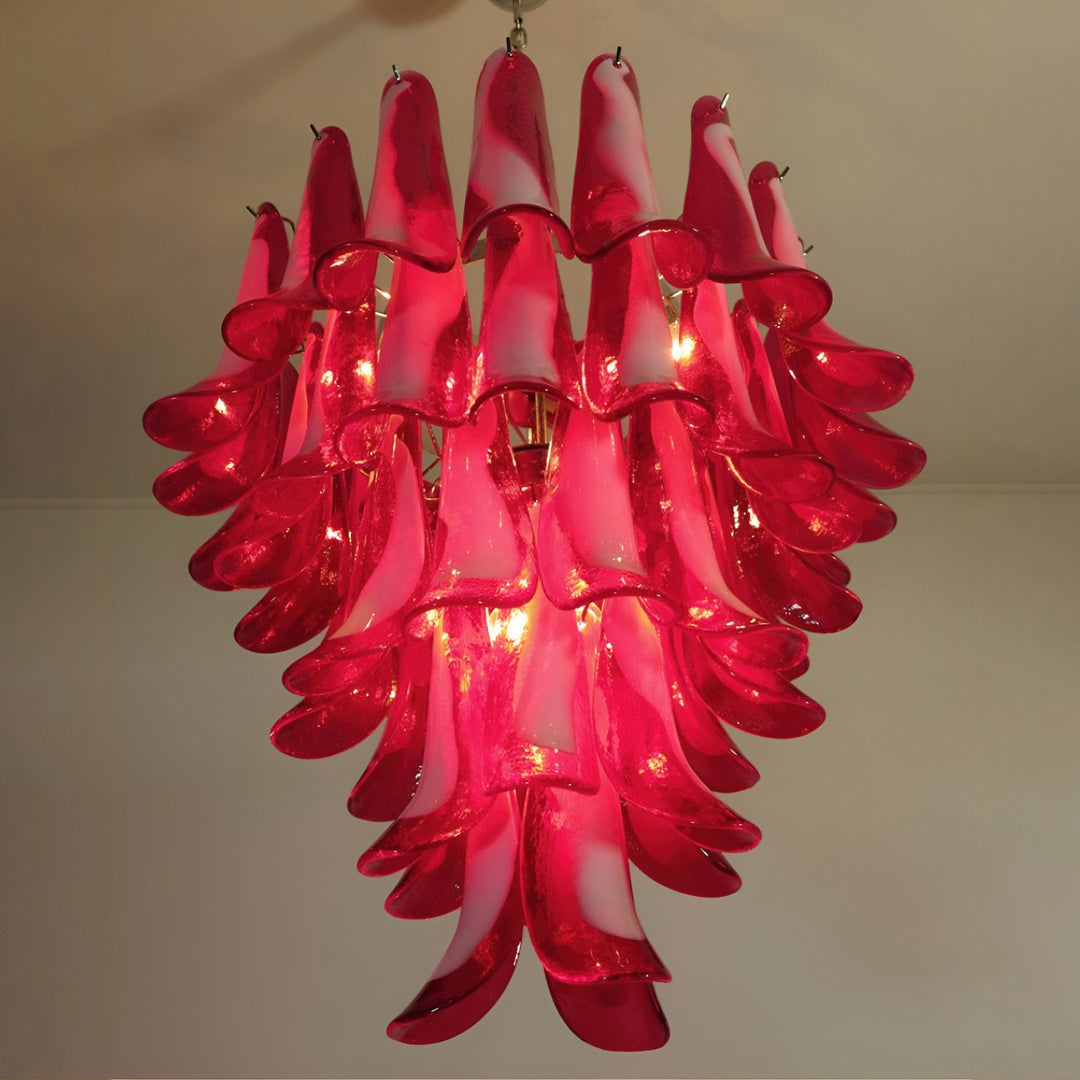 Mid Century Petals Murano Chandelier
