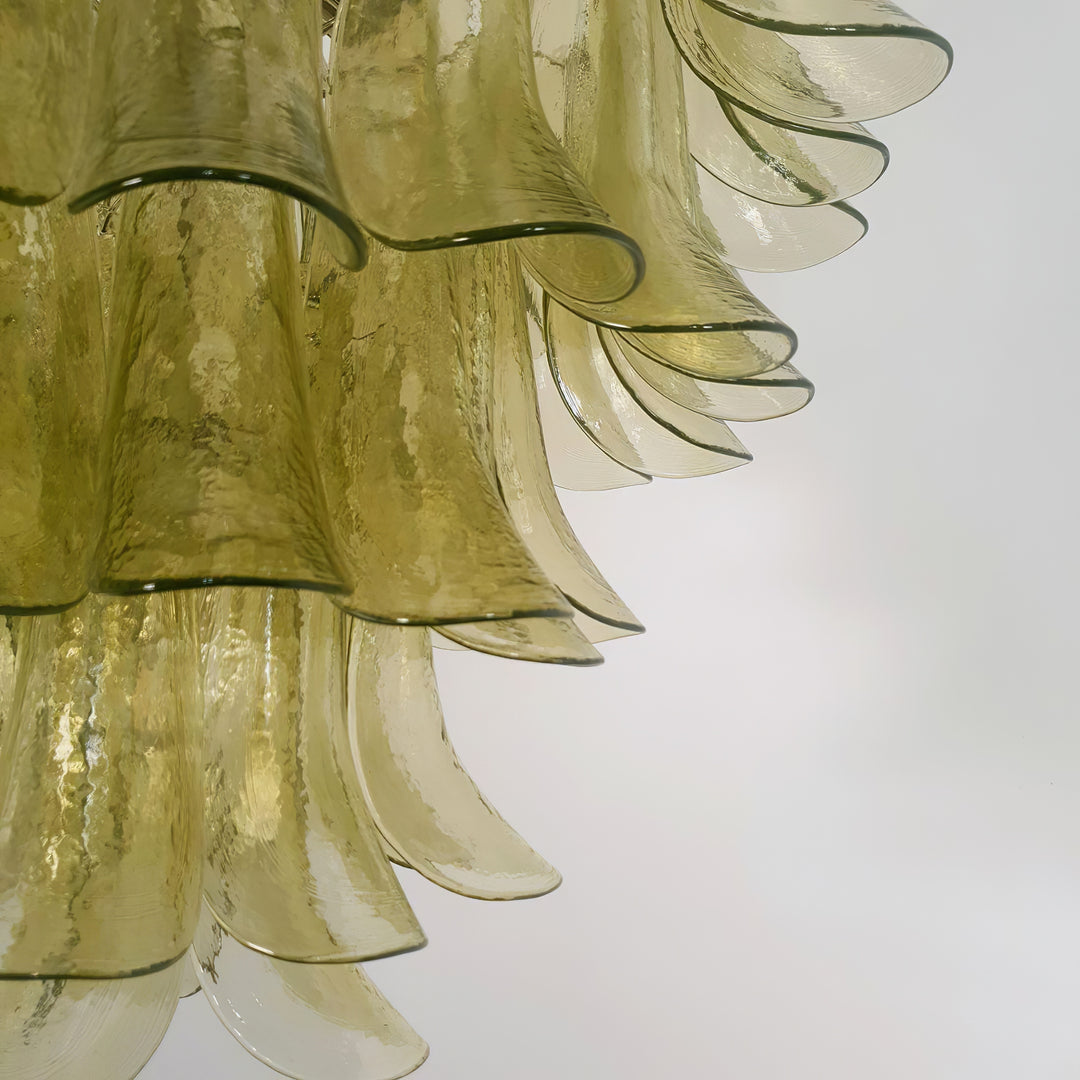 Mid Century Petals Murano Chandelier