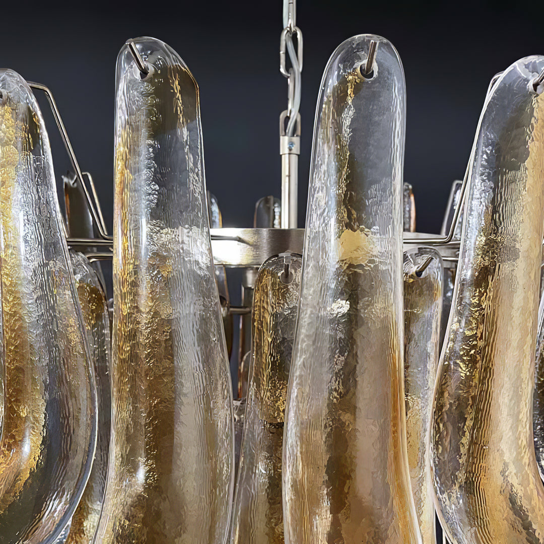 Mid Century Petals Murano Chandelier