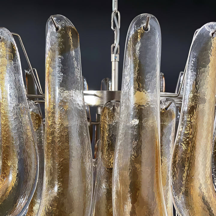 Mid Century Petals Murano Chandelier