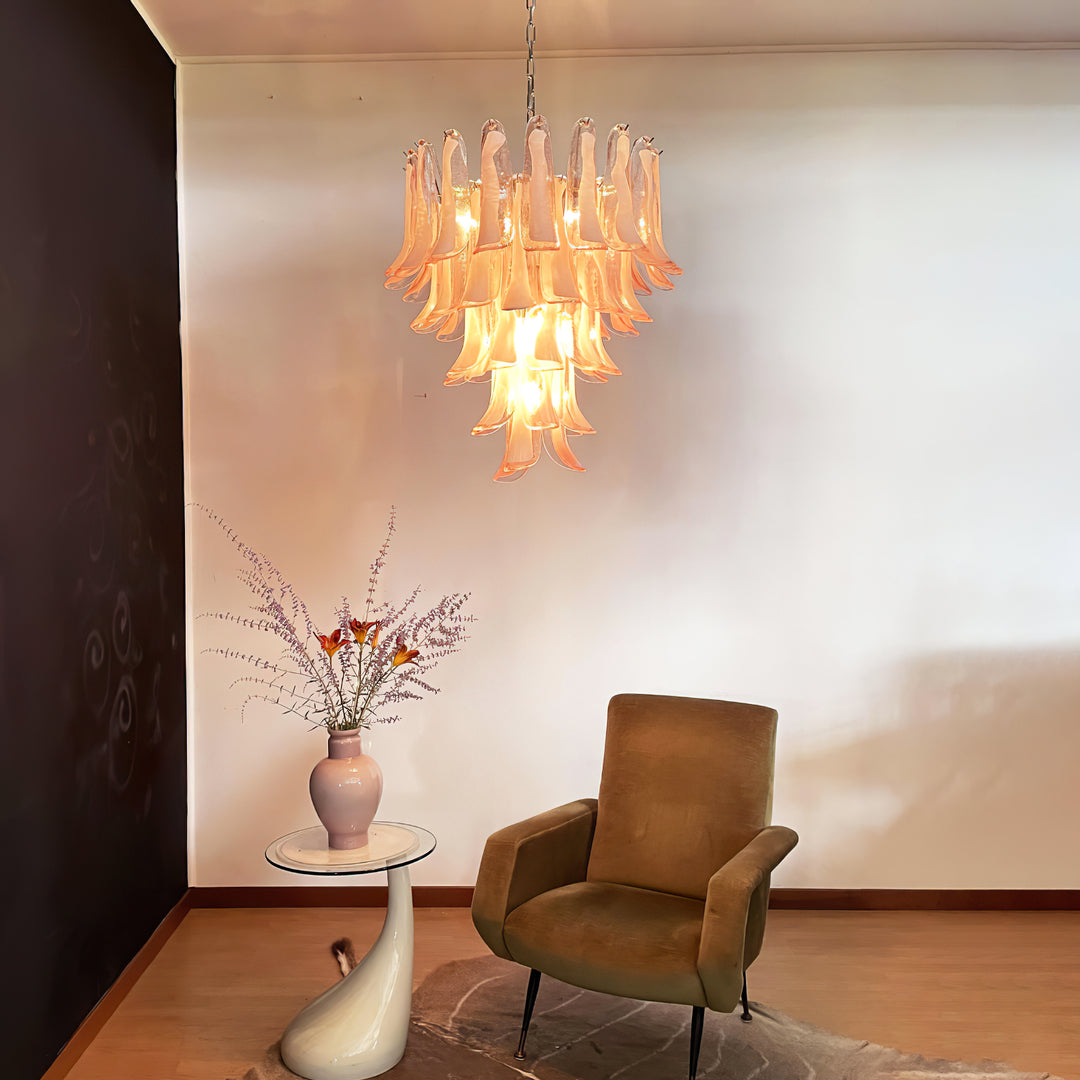 Mid Century Petals Murano Chandelier
