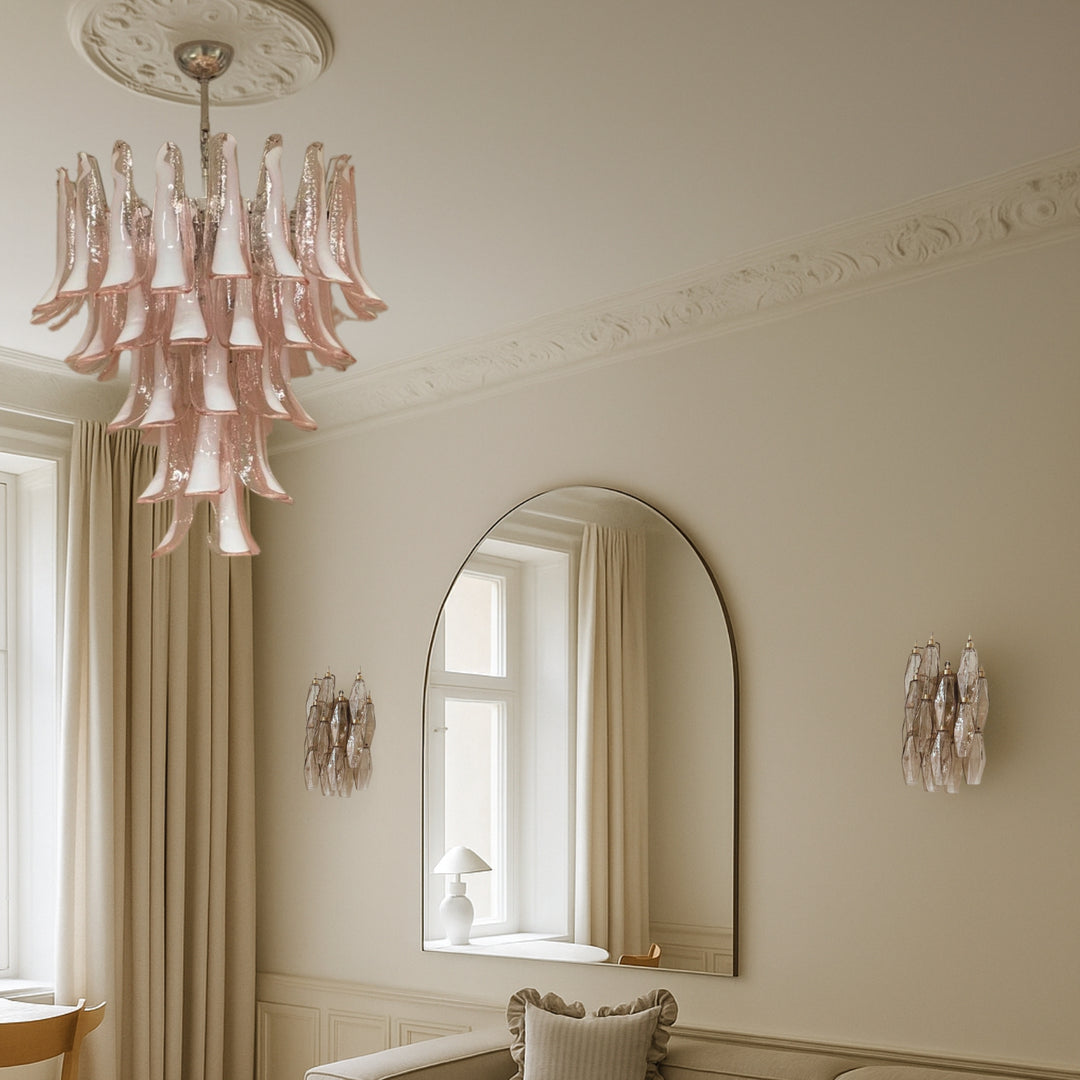Mid Century Petals Murano Chandelier