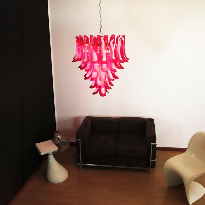 Mid Century Petals Murano Chandelier