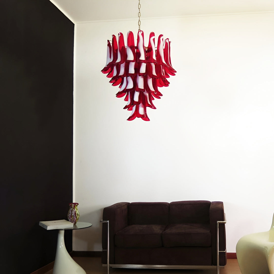 Mid Century Petals Murano Chandelier